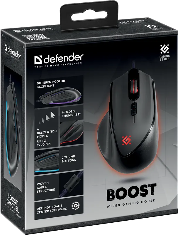 Defender - Wired gaming mouse Boost GM-708L