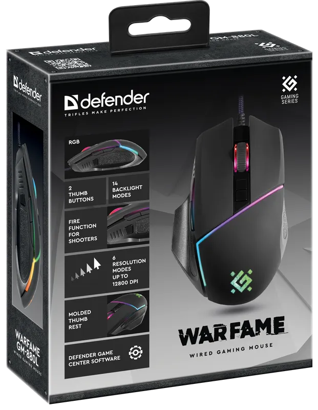 Defender - Wired gaming mouse Warfame GM-880L