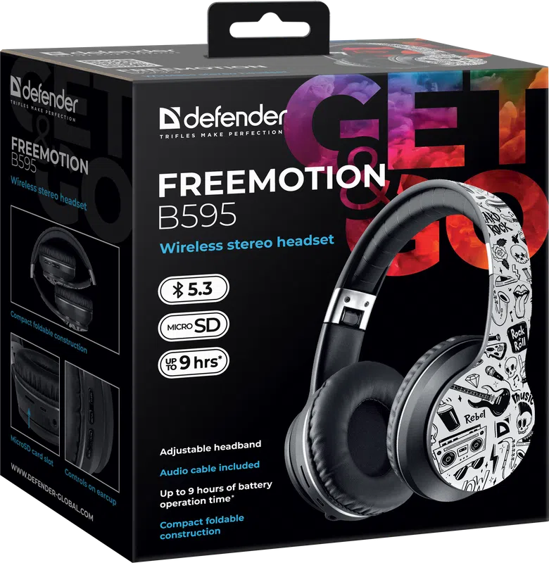 Defender - Wireless stereo headset FreeMotion B595