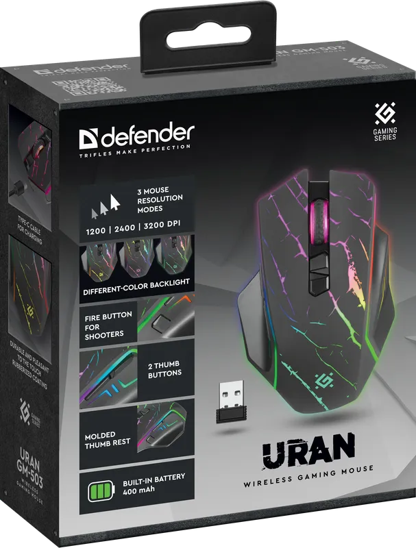 Defender - Wireless gaming mouse Uran GM-503