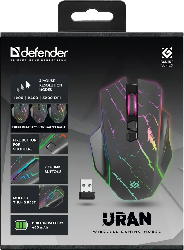 Defender - Wireless gaming mouse Uran GM-503