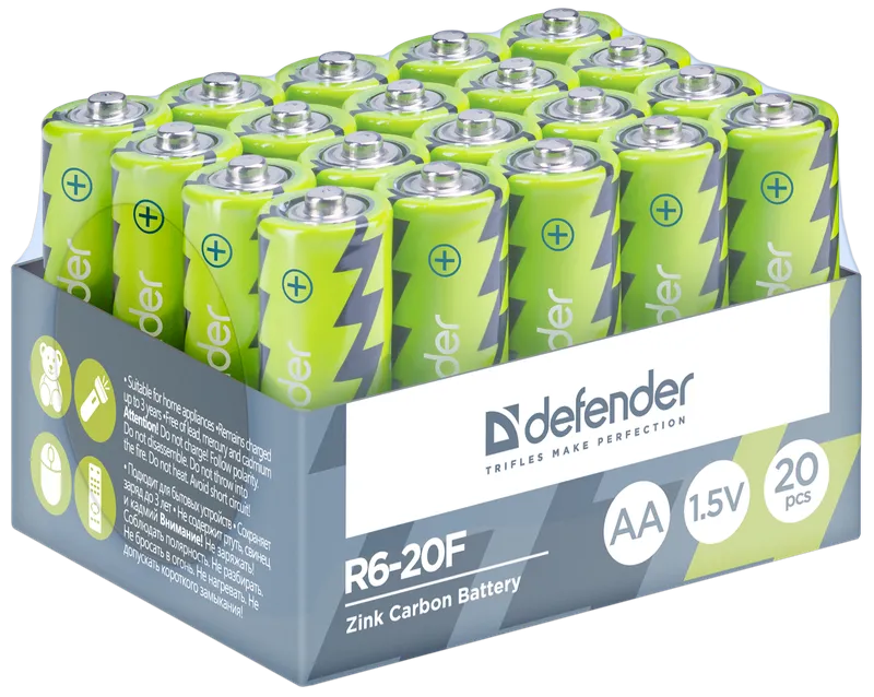 Defender - Zink Carbon Battery R6-20F