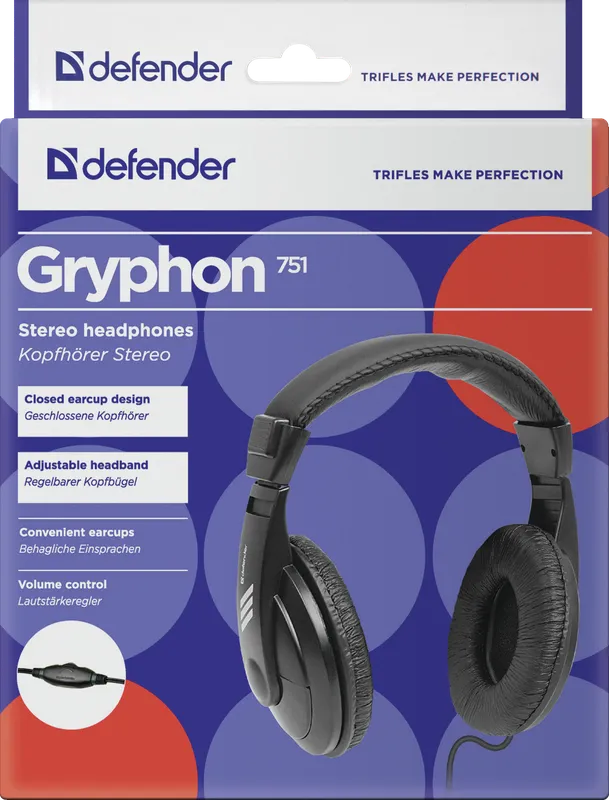 Defender - Stereo headphones Gryphon 751